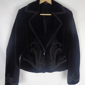 Reba Tuxedo Bolero Velvet Jacket Blazer Size 10*